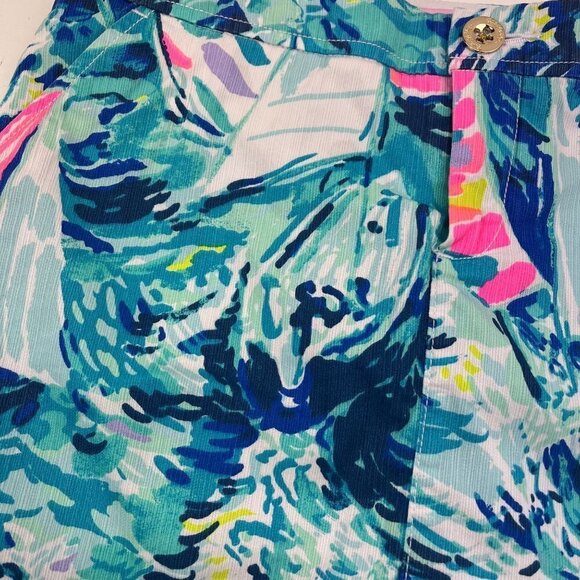 Lilly Pulitzer Colette Skort Holy Grail Hey Bay Bay Sailboat Blue Print Size 0 - Picture 9 of 10